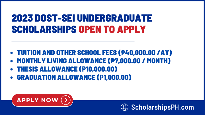 2023-DOST-SEI-Undergraduate-Scholarships