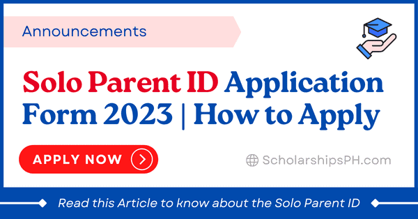 Solo Parent ID 2023 Application
