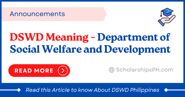 DSWD Meaning Department of Social Welfare and Development