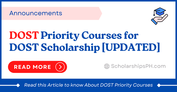 List of DOST Priority Courses