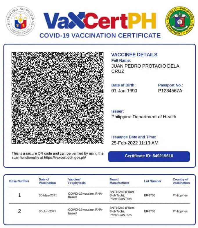 VaxCertPH - Vaccine Certificate Philippines